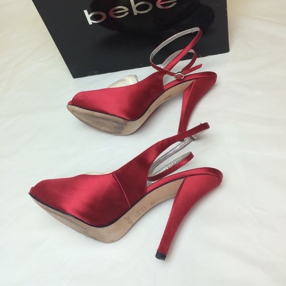 Red peep toe heels - Picture 6 of 12
